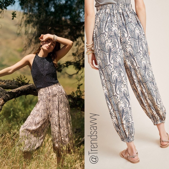Anthropologie Pants - NWT ANTHROPOLOGIE PRINTED HAREM PANTS SIZE XL